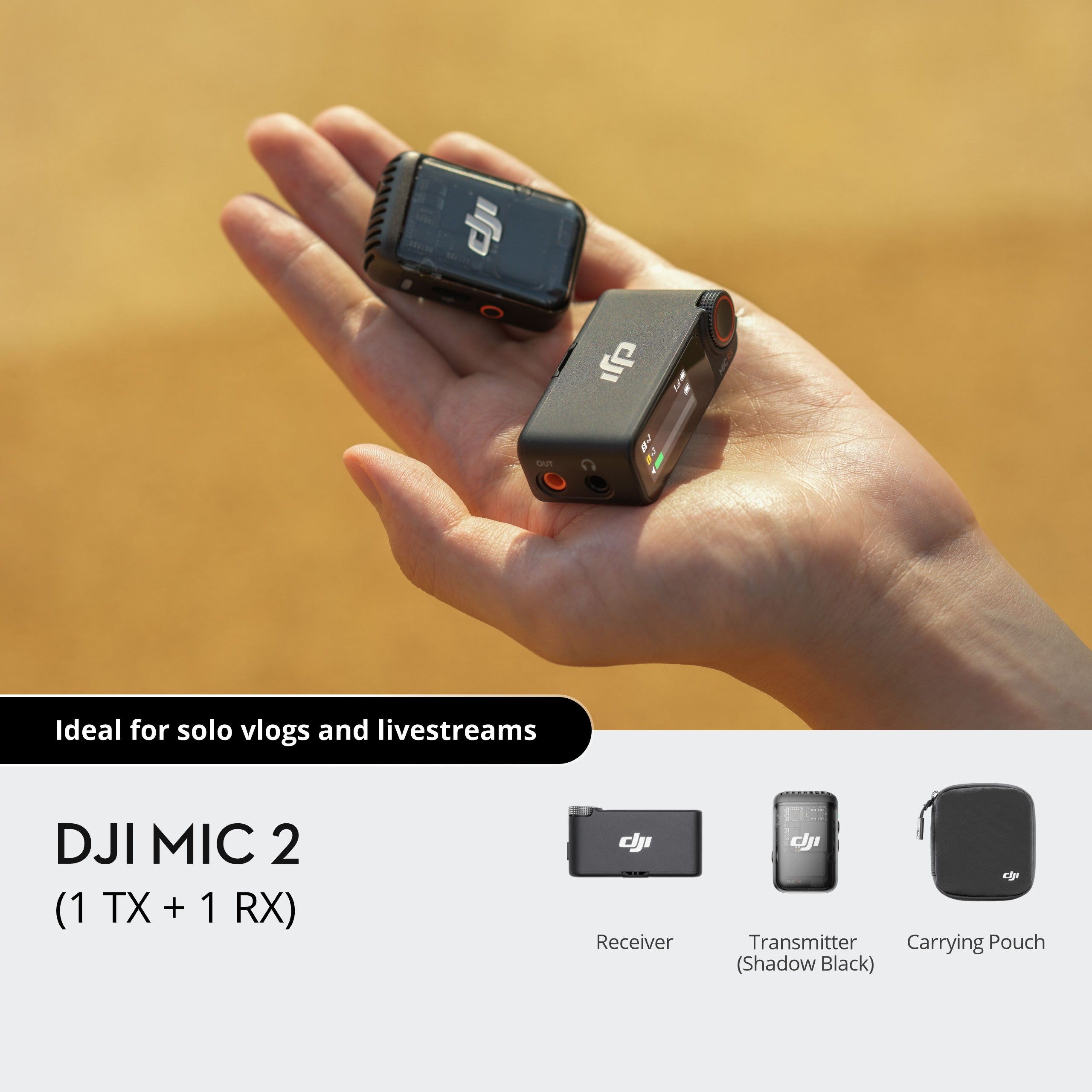 DJI Mic 2 (1 TX + 1 RX) - DJI INDIA