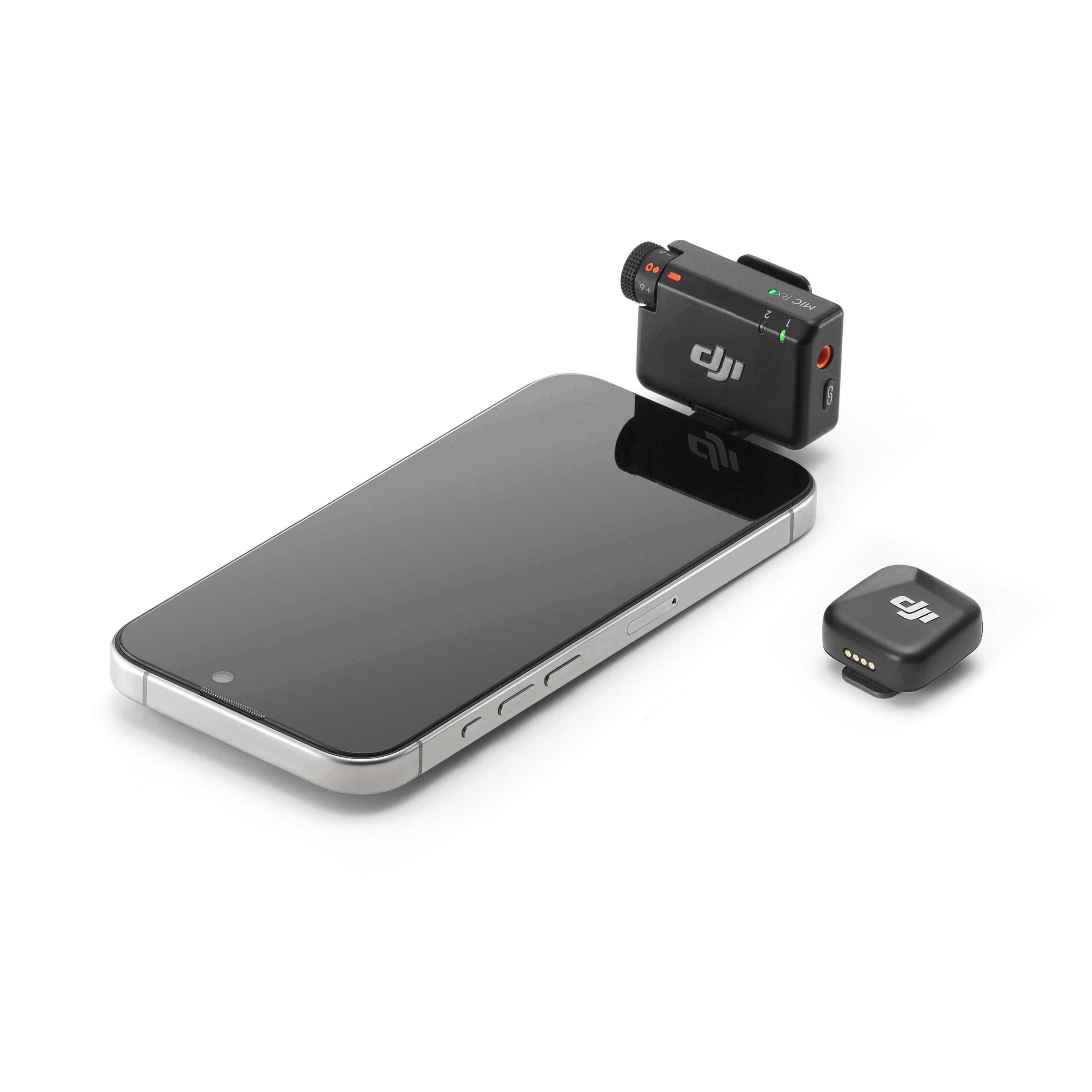 DJI Mic Mini (1 TX + 1 RX) + Mobile Phone Adapter (Lightning)