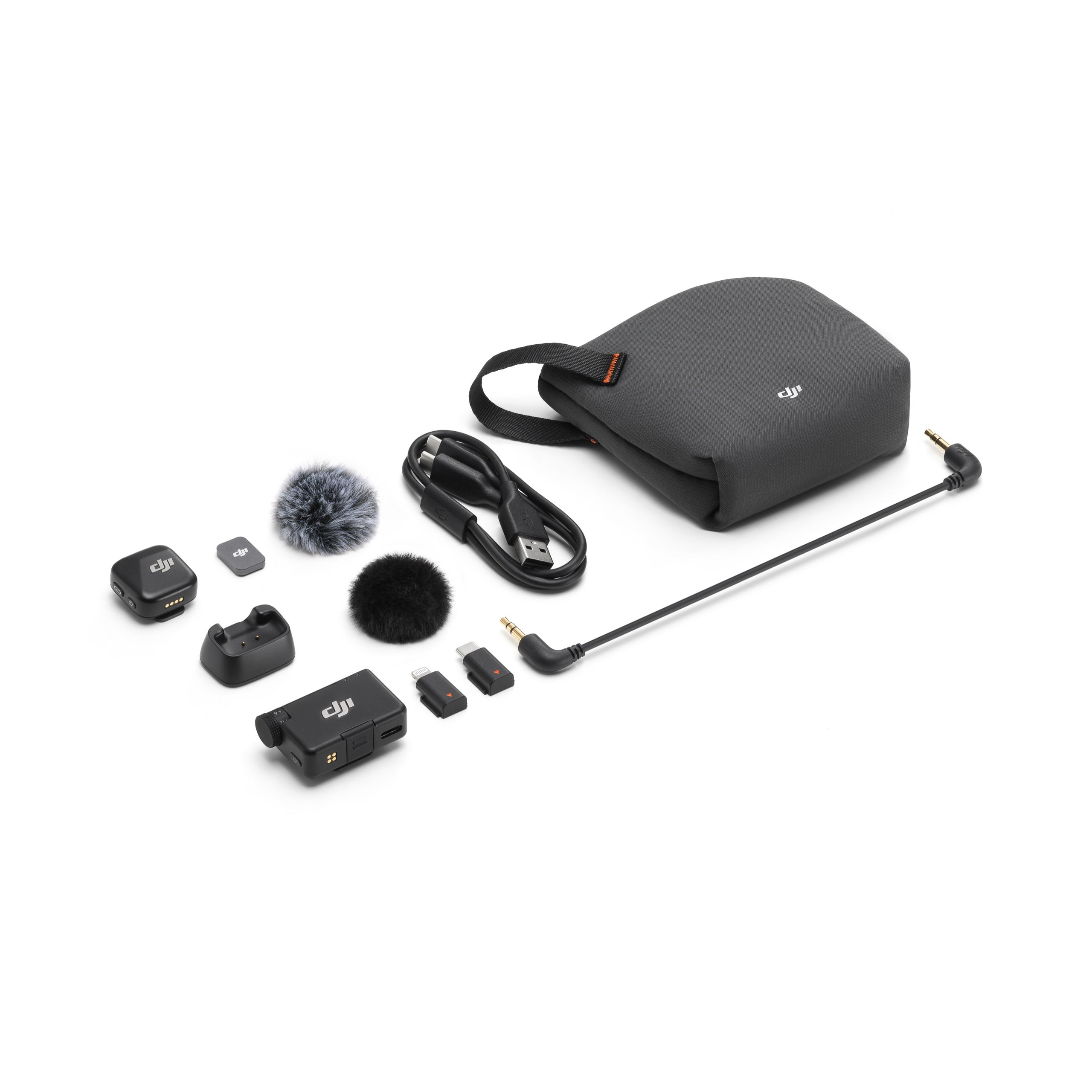 DJI Mic Mini (1 TX + 1 RX) + Mobile Phone Adapter (Lightning)